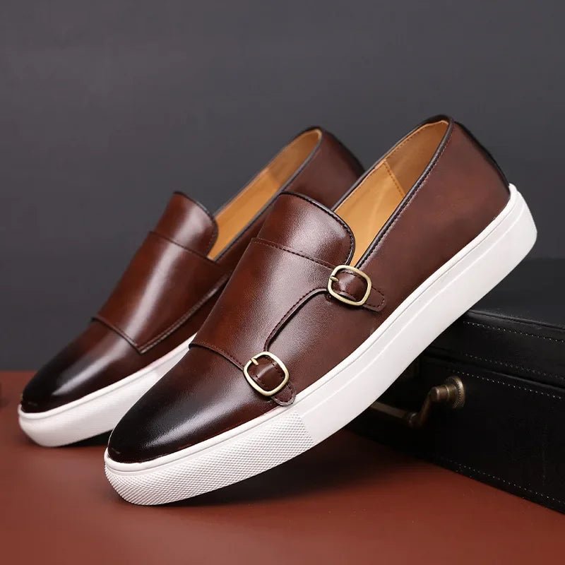 Old Money Classic British Style Monk Loafers - We Are Old Money