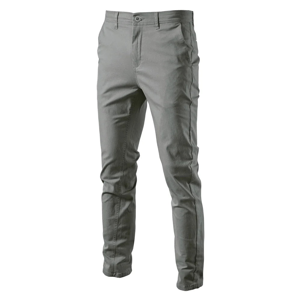 Old Money Solid Color Cotton Trousers - We Are Old Money 93B4426B3A4F463CA8D05814F6AA5817