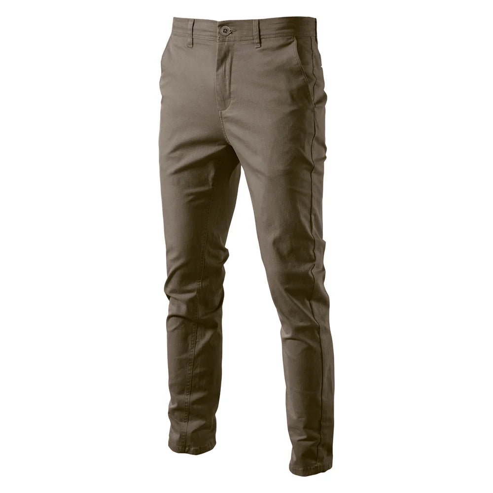 Old Money Solid Color Cotton Trousers - We Are Old Money 93B4426B3A4F463CA8D05814F6AA5817