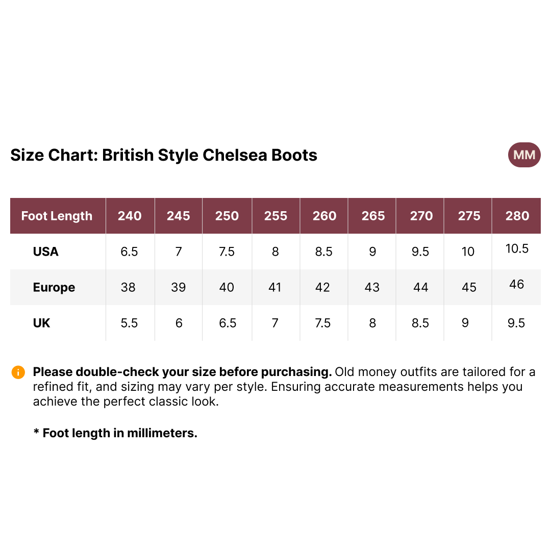 Old Money British Style Chelsea Boots - We Are Old Money 601AB50479304CE2AFCD9F4F065DE11B