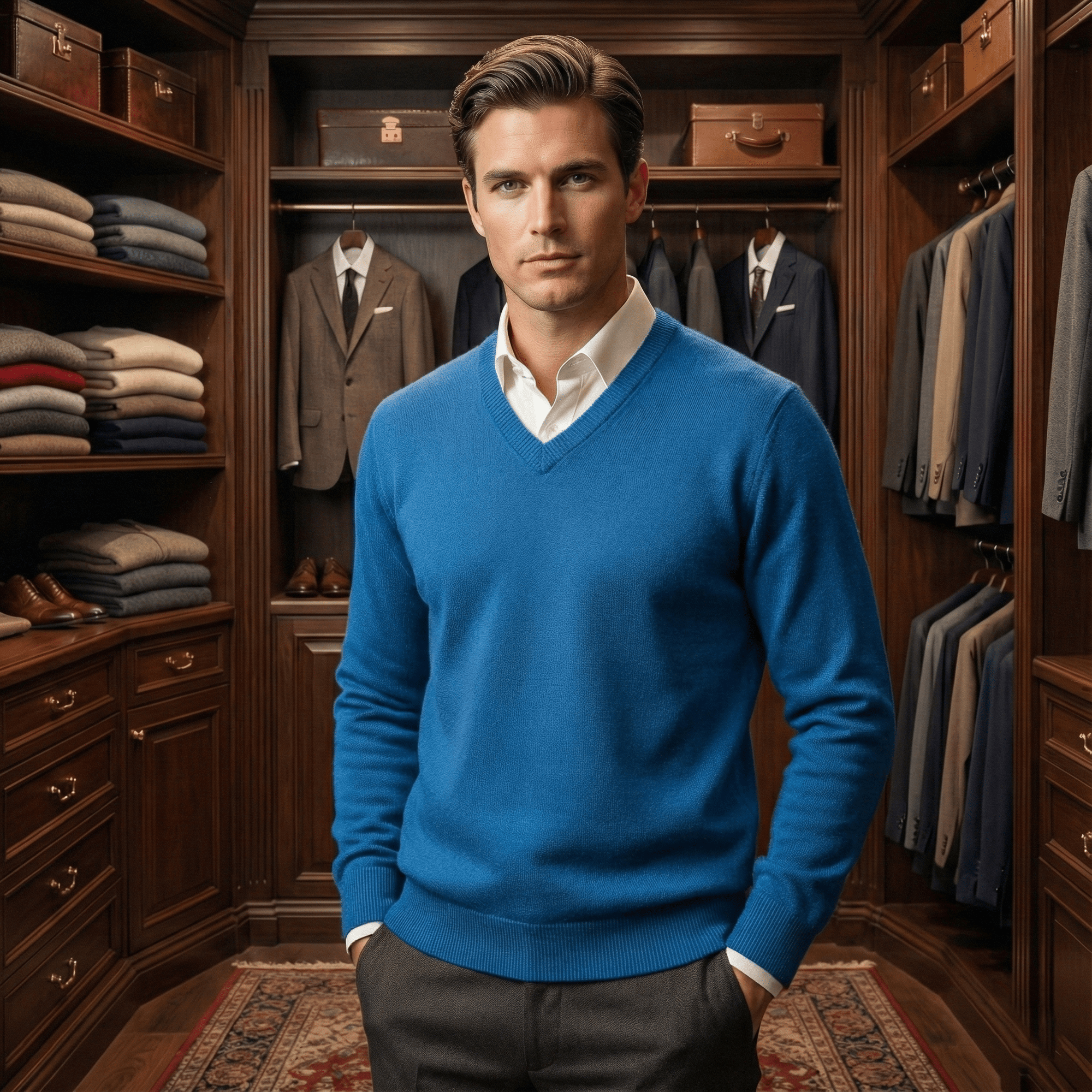 Old Money Heritage Cashmere V - Neck - We Are Old Money 4422B1F2CEB54B02AAE96EF623363569
