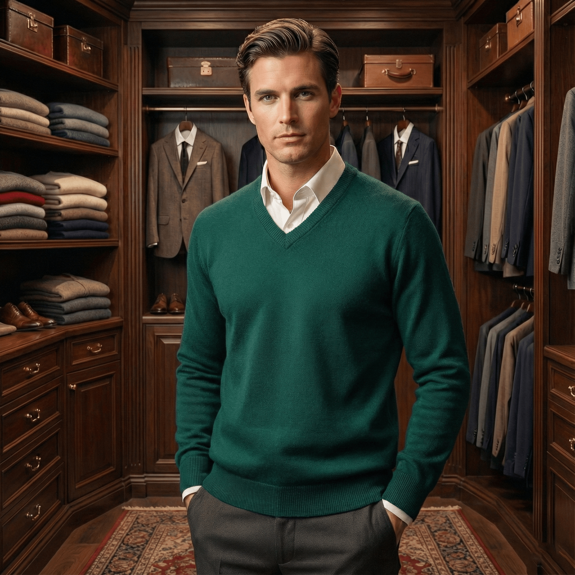 Old Money Heritage Cashmere V - Neck - We Are Old Money 4422B1F2CEB54B02AAE96EF623363569