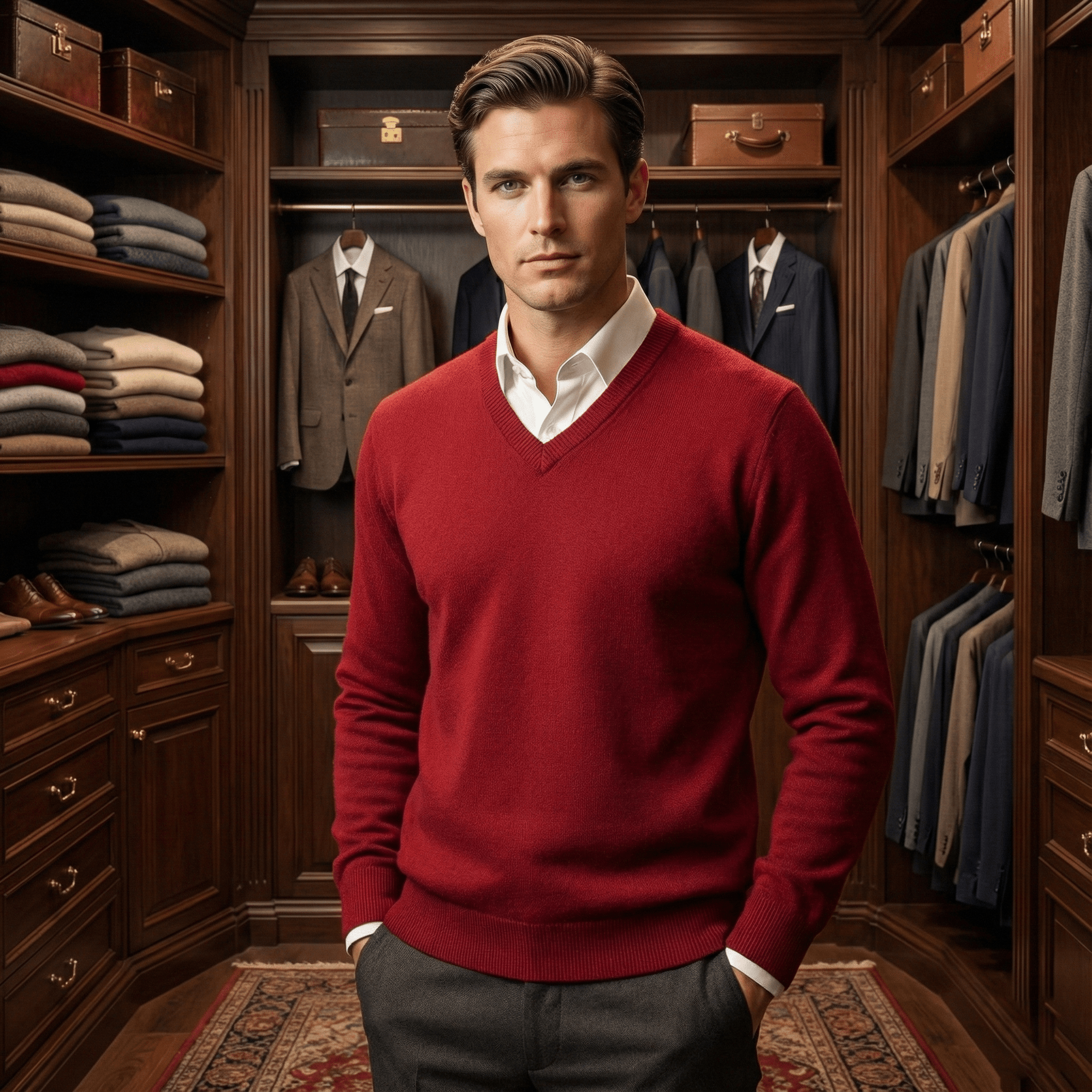 Old Money Heritage Cashmere V - Neck - We Are Old Money 759AA7EAE7E8403791B191A7C20FD588
