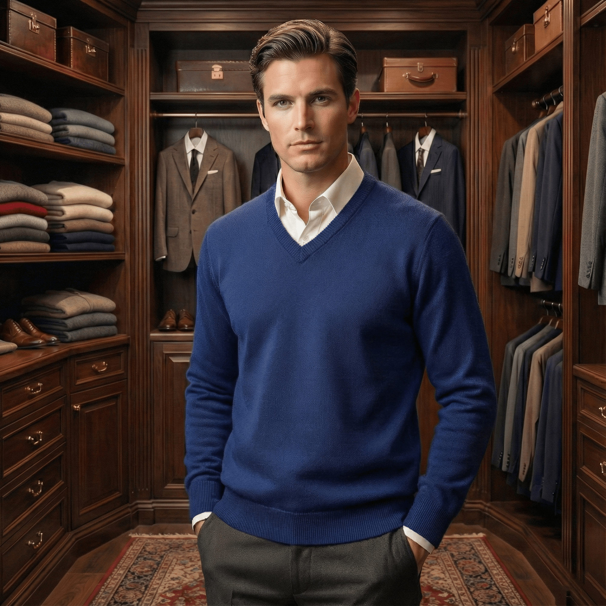 Old Money Heritage Cashmere V - Neck - We Are Old Money 9B1AA34DCAB14CFFA702A994B9EAF56D
