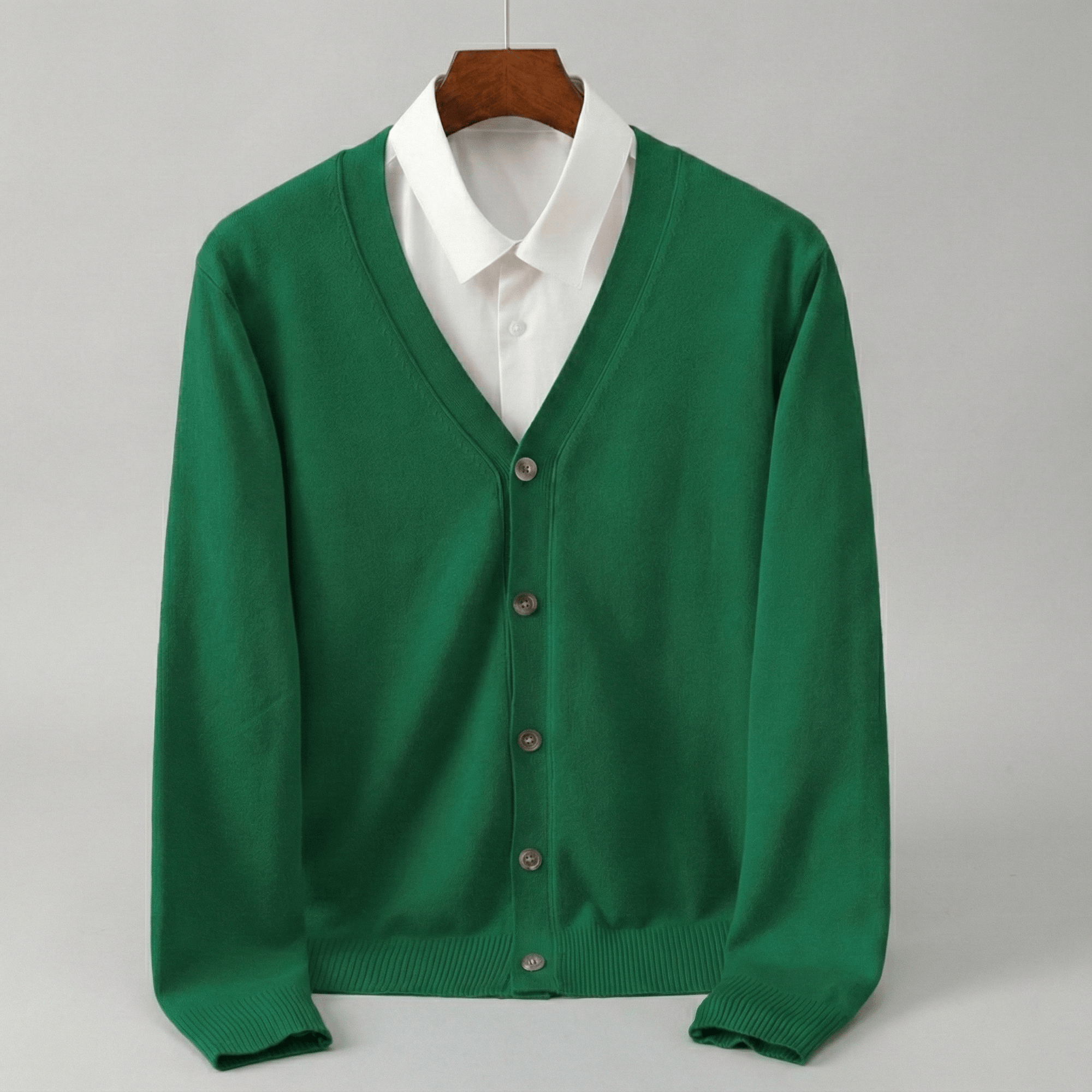 Old Money V - Neck Knit Cardigan - We Are Old Money 07326C8E67784736806A7267D8AAA1E2