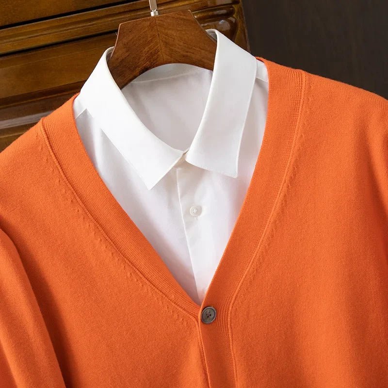 Old Money V - Neck Knit Cardigan - We Are Old Money 07326C8E67784736806A7267D8AAA1E2