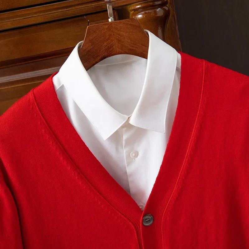Old Money V - Neck Knit Cardigan - We Are Old Money 674E4777BCA6487C9D169CB75F7F3096