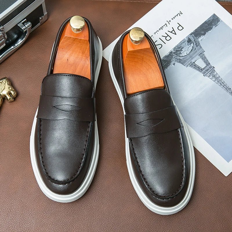 Old Money Leather Penny Loafers - We Are Old Money DEE7B58B9AEC4D54B35A24B1F7C1DE79